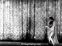 Mature Lady Strips on the Stage (1940s Vintage)