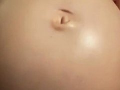 'Cumming on her huge pregnant belly '