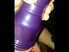 Playing with my fleshlight til i cum