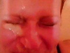 Cumming On My Blonde Wife's Face - POV