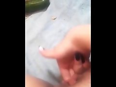 Slut from Poland fingering her wet pussy