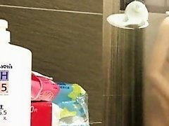 Shower voyeur (forgot to turn off webcam)