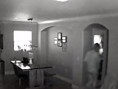 My wife getting ready for work (Security Cameras) (compilation)