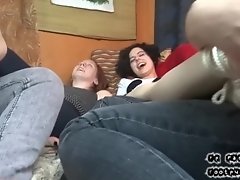Feet extreme-Jade, Alania, Mae, and Bubbles tickling