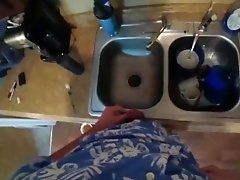 Teen Male Can't Hold His Pee - Pisses In Kitchen Sink