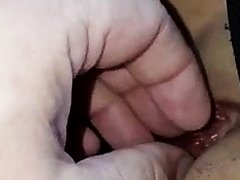 Husband plays Wifes boobs and Fingering Her Shavedd Pussy