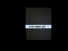 Cute asian girl flashing on cam