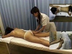 Japanese cutie enjoys oily massage session on hidden camera