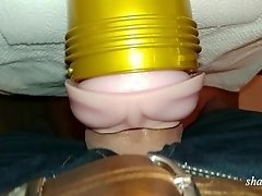 MAXIMUM SUCTION fleshlight fucking + powerful cumshot! 60FPS!