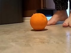 Orange walkover barefoot crush