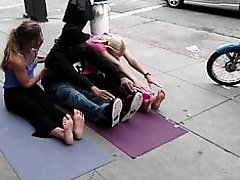 Sexy Milfs Street Yoga Feet