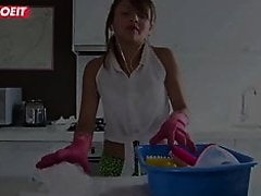 LETSDOEIT - PETITE MAID Gets SURPRISE SEX While Cleaning