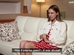 'First masturbation and orgasm on camera of Nika Shikardos'