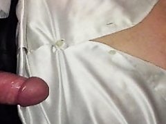 Cumming on blouse satin