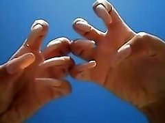 long nails and sand on the beach